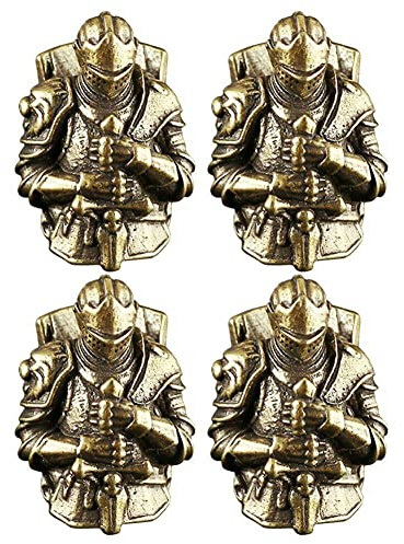 Wudaizhi Templar Knight Brass EDC Retro Paracord Beads Crusader Armour Krieger DIY Derbrella Seil Gewebt Lanyard Anhänger