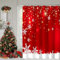 YOSTEV Christmas Shower Curtain, Red Christmas Snowflakes Shower Curtains for Bathroom Decor, Red Winter Holiday Shower Curtain, Xmas Funny Glitter Sparkle Fabric Cloth Bath Curtain, 72 x 72 Inch