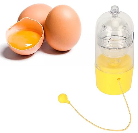 Manual Golden Egg Maker, Egg Shaker Eggs Yolk White Mixer in Shell,Egg Yolk White Mixer,Manual Egg Shaker Egg Puller Egg Yolk White Mixer Egg Spinner Scrambler with Pulling
