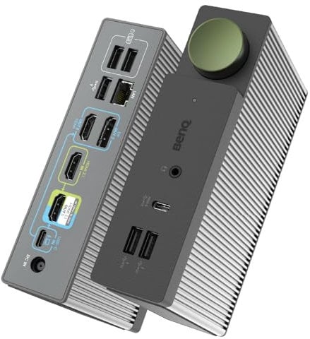 BenQ beCreatus 13-in-1 USB C Hybrid Dock | Gaming Dock HDMI 2.1 | Dual Source Switch | 4K60Hz on 3 Monitors (Up to 8K60/4K120Hz) | HDR | Dolby | 100W Charging |Windows/Mac/PS5/Xbox/Steam Deck(DP1310)