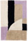 RugVista Badematte Cadiz, 60 x 90 cm, Rechteckig, Mittelflor, Badezimmerteppich, Moderner Badteppich, Maschinenwaschbar bis 30°C, 100% Baumwolle, Beige/Lila