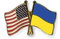 Freundschaftspin pins USA-Ukraine Flagge Fahne Anstecker Button Metall NEU Anstecknadel