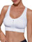 Migcaput Damen Sport BH Reißverschluss Vorne, Sport BH Damen Starker Halt,Sport Bustier Gepolstert Push Up BHS Sports Bra Top für Gym Fitness Yoga Running Sport BH weiß S