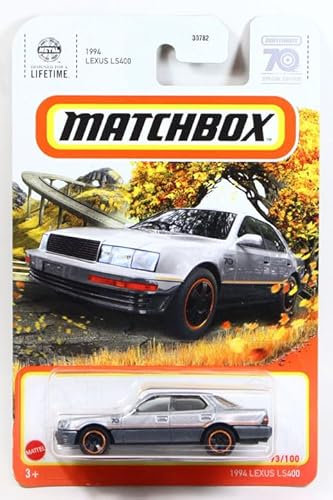 Matchbox 2023 #093 1994 Lexus LS400 Silber Modellauto, Realistische Autos, Maßstab 1:64, 7,6 cm, für Sammler und Hobbyisten, Unisex, ab 3 Jahren