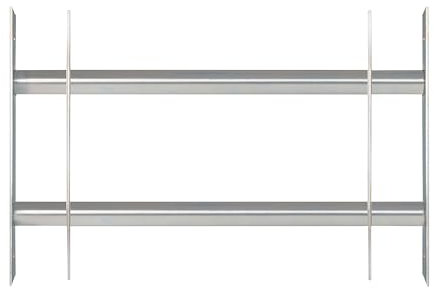 siwitec Fenstergitter inkl. Montagezubehör | Stahl roh | Einbruchschutz | Gitter | Kellerfenstersicherung | ausziehbare Fenstersicherung | 700-1050 x 450 mm