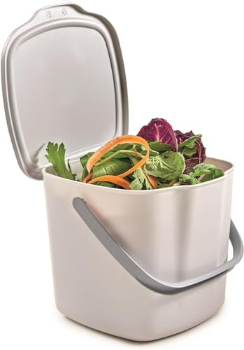 Snips, Cubo de Basura para Residuos Orgánicos 3L, Compostador, Contenedor para Hacer Compost 20.5 x 18.5 x 16.7, Cubo de Compostaje Alimentos, Made in Italy, Bpa Free