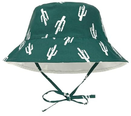 LÄSSIG Splash & Fun Baby und Kleinkind Sonnenhut Fischerhut mit UV-Schutz Cactus Green 19-36 Monate