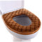 Obelunrp Toilet Seat Covers, Stretchable Toilet Seat Cushion Warmer, Washable Cloth Toilet Seat Cover, Soft Thicken Toilet Seat Warmer(Brown)