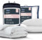 Silentnight Duck Feather and Down Pillow and Double Duvet Set - Luxury Hotel Quality Anti Allergy Medium Support Pillows 2 Pack - 10.5 Tog All Year Round Duvet Quilt - Double