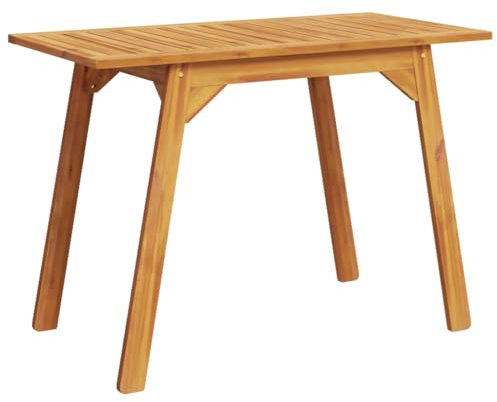 vidaXL Gartentisch, Esstisch Holztisch für Garten Terrasse, Outdoor Tisch, Gartenmöbel Terrassentisch, 110x56x75cm Massivholz Akazie