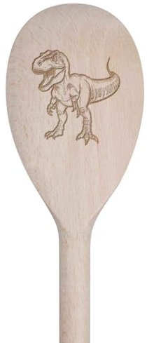 Azeeda 30cm 'Tyrannosaurus Rex Dinosaur' Wooden Cooking Spoon (SO00021043)