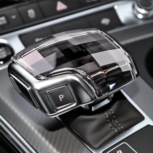 JAOGAUS Heller Kristall Schalthebelknauf Kompatibel Mit Audi, Abdeckung Trim Ersatz Schalthebel, Kompatibel Mit Audi A6 A7 SQ8 RS6 RS7 Q7 Q8 S8 Auto Innenbereich Dekoration