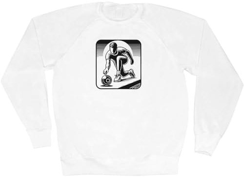 Azeeda Large 'Lawn Bowls Player' Adult Sweatshirt/Sweater/Jumper (SW00143995) White