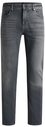 BOSS Herren H-Re.Maine Maine Regular-Fit Jeans aus grauem Stretch-Denim Grau 31/34