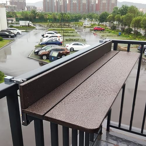 Outdoor Hängestange Tische für Deck Verstellbarer Balkon Bartisch - Perfekt für Terrasse, Garten, Balkon - Platzsparend und Stilvoll