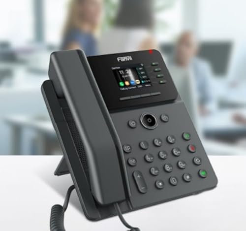 Fanvil V61W IP-Telefon, WLAN, 4 SIP-Leitungen, 12 programmierbare Tasten, LCD-Display, Unterstützung RJ9-Kopfhörer, Schwarz