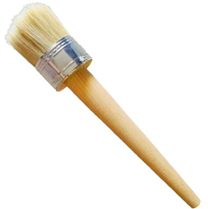 Wooden handled round Paint brush with hog bristles for chalk painting Brushes, for Drawings furniture, diameter 50mm