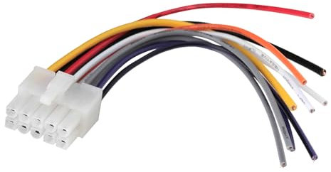The Lord of the Tools 1pc 10-Pin Car Audio Connection Plug Harness Compatible with Kicker BassStation PT10 PT250 11PT8 11HS8 Cable Length 14cm