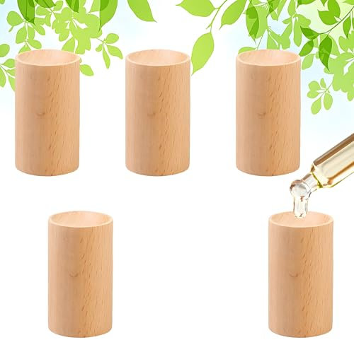5 Stück Zirbenwürfel,Raumduft Diffuser,Diffusor,Duft Diffuser,Multifunktional,Leicht,Geeignet für Autos,Konferenzräume (3 cm Durchmesser und 5 cm Höhe) (Buche)