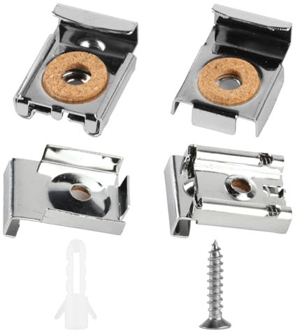 Lot de 12 supports muraux pour miroir lourds, sans cadre, clips de fixation pour miroir de salle de bain, toilettes avec vis