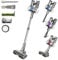 Aspirateur Balai sans Fil, 400W 45KPa Aspirateur sans Fil Puissant, 55Min Autonomie, Brosse Anti-emmêlement, Batterie Amovible, Aspirateur sans Sac avec LED Écran pour Tapis Poils d'animaux Sol Dur