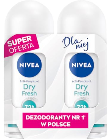 NIVEA Black&White Dry Fresh Antitranspirant in Kugel 72H, 2x50ml