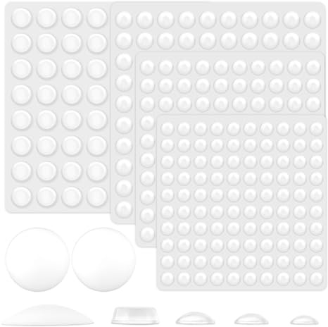366 Stück selbstklebende Silikon Tränen, 6mm 8mm 10mm 12mm 40mm transparente Gummiunterlagen, selbstklebende Türpuffer, Schränke, Schubladen