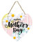 Alles Gute zum Muttertag für Haustür herzförmiges dekoratives Schild aus Holz hängender Gänseblümchen Blumenkranz für Wandparty Geschenk Mama Frühlings Muttertag Deko Junge Mütter Gift for Mother Day