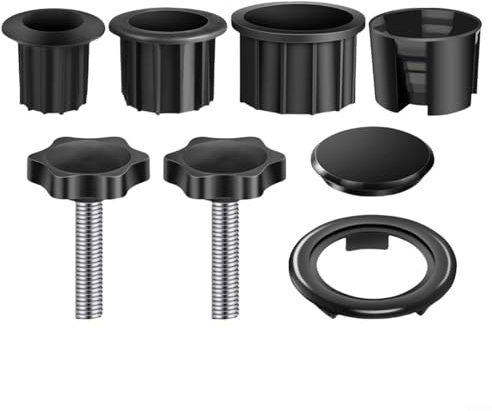 HOHOVYVY Adaptor Parasol, Reducing Rings for Parasols, Parasol Base Holder Accessories, Plastic Tube Sleeve Mounting Screws