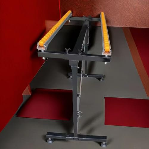 Heavy Duty Folding Pedestal Roller Stand, Ball Bearing Support for Enhanced Stability, Ideal Workbench Extension for Table Saw Outfeed and Woodworking Projects