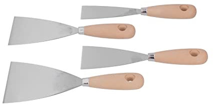 Putty, Spackle Wall Repair 4 Pcs Putty Scrapers Stainless Steel Spackle Metal Scraper Tool Paint for Drywall Finishing, Plaster Scraping, Decals