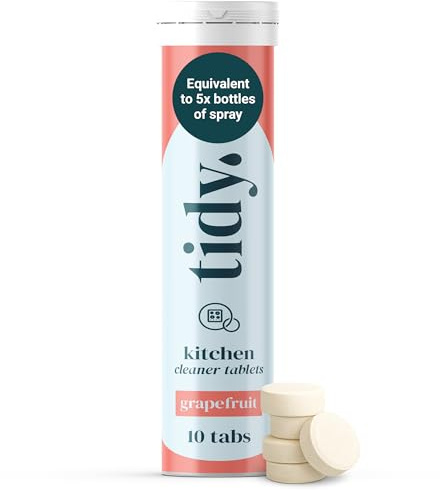 Tidy Kitchen Cleaning Tablets, 10-Pack (5 Bottles), Grapefruit Scent