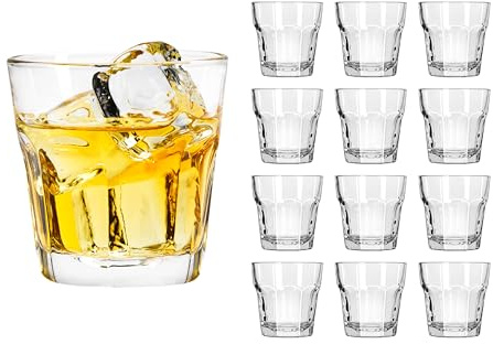 Libbey 70672 Whiskyglas GIBRALTAR, Pressglas, Spülmaschinenfest, 12er Set, 266 ml