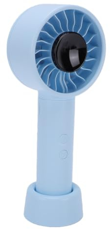Eminchu Ventilatore Portatile Mini Portatile Oscillante Automatico 6 velocità USB Ricaricabile per Viaggi All'aperto e Uso in Ufficio ABS Ricaricabile 213,3x87,5x54,4mm (BLUE)