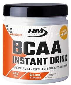 BCAA Instant Drink - 450g - Arancia • Integratore alimentare di aminoacidi ramificati con vitamina B6 in polvere per bevanda istantanea • adatto per vegani • basso contenuto calorico