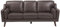 Beliani Zeitgenössisches Sofa in Braun Lederoptik Couch 3-Sitzer Lokka