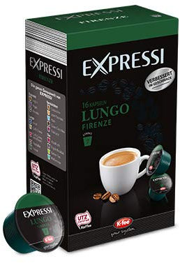 K-Fee Lounge Expressi Lungo Firenze Kaffeekapseln, 96 Kapseln, kompatibel mit Teekanne Lounge Kaffee- und Teemaschine