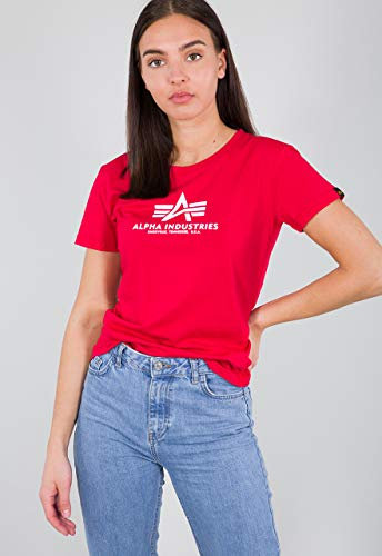 Alpha Industries Damen New Basic T Wmn T-Shirt, Speed Red, XS
