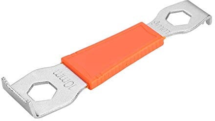 Alomejor Bike Crank Spanner 9/10mm Carbon Steel Bike Chain Fixed Wrench Bicycle Repair Tool