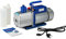 Melko Vakuumpumpe 2-stufig Unterdruckpumpe Klimaanlage Vacuumpumpe 10CFM mit Gehäuse aus Aluminiumlegierung, silber/blau, 43 x 14,2 x 28 cm