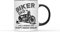 SMARTYPANTS Mug Biker Dad – Like A Normal Dad Except Much Cooler – Cadeau de fête des pères tasse thé café (poignée noire)