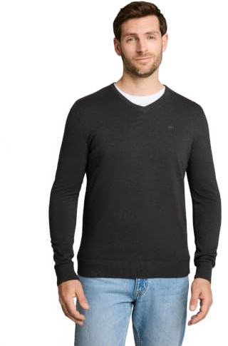 TOM TAILOR Herren Basic Strickpullover mit V-Ausschnitt