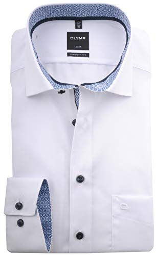 OLYMP Luxor modern fit Hemd extra Langer Arm Haifischkragen weiß