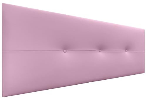 DHOME Testiera in similpelle o in tessuto AQUALINE Pro Testiera imbottita Letto di lusso (Similpelle Rosa, 160cm (Letto 150/160))