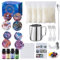Feixia Kerzenherstellung DIY Kit Geschenkset, Bienenwachs, 50 Wachs Dochte mit Unterlage, 8 DIY Kerzen Blechdosen, 123 Sätze Duftkerzen (diy-1) (DIY-2)