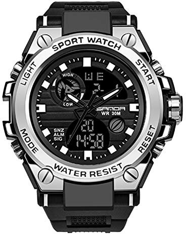 rorios Herren Militär Sportuhr Digital Quarz Uhr mit Silikon Armband Digitaluhren für Männer Jugendliche Elektronische Uhr mit Alarm Timer