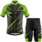 Lixada Kurzarm Radtrikot Herren Atmungsaktives Sommer Kurzarm-Bike-Shirt und Radhose gepolsterte Shorts,MTB-Fahrrad-Anzug für Radsport Outdoor Sport
