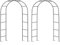 Faboer 2 Pack of Garden Arch Black Metal - Heavy Duty Steel Frame Support Arches for Climbing Plants, Roses, Vegetables, Outdoor Decoration and Archway Decor - Large Size