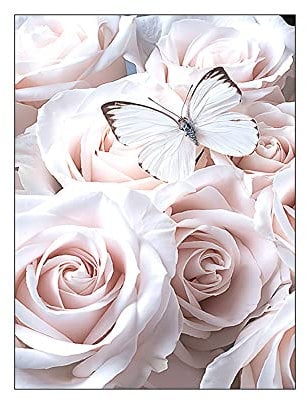 OYFFL Poster Rosa Pfingstrose Blumendruck Malerei Wandbild Moderne Wohnzimmer Dekoration Leinwanddruck Wandkunst Foto Kunst Blume Nordischen Stil (4,40x60cm ohne Rahmen)