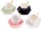 Winlauyet 275ml Set of 4 Porcelain Cappuccino Cups with Saucers and Spoon Coffee Tea Cup